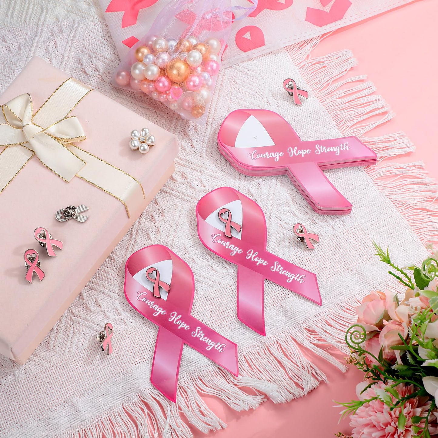 72 Pcs Breast Cancer Awareness Set