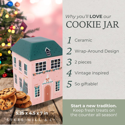 Steel Mill & Co 7" Tall Ceramic Cookie Jar
