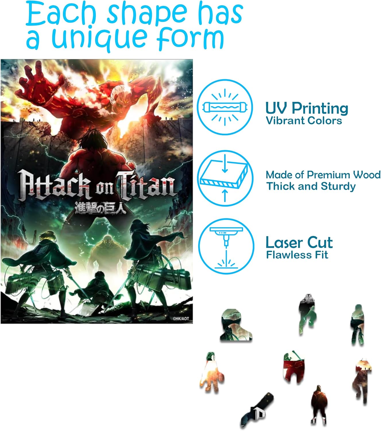 Crafthub Attack on Titan Wooden Puzzle