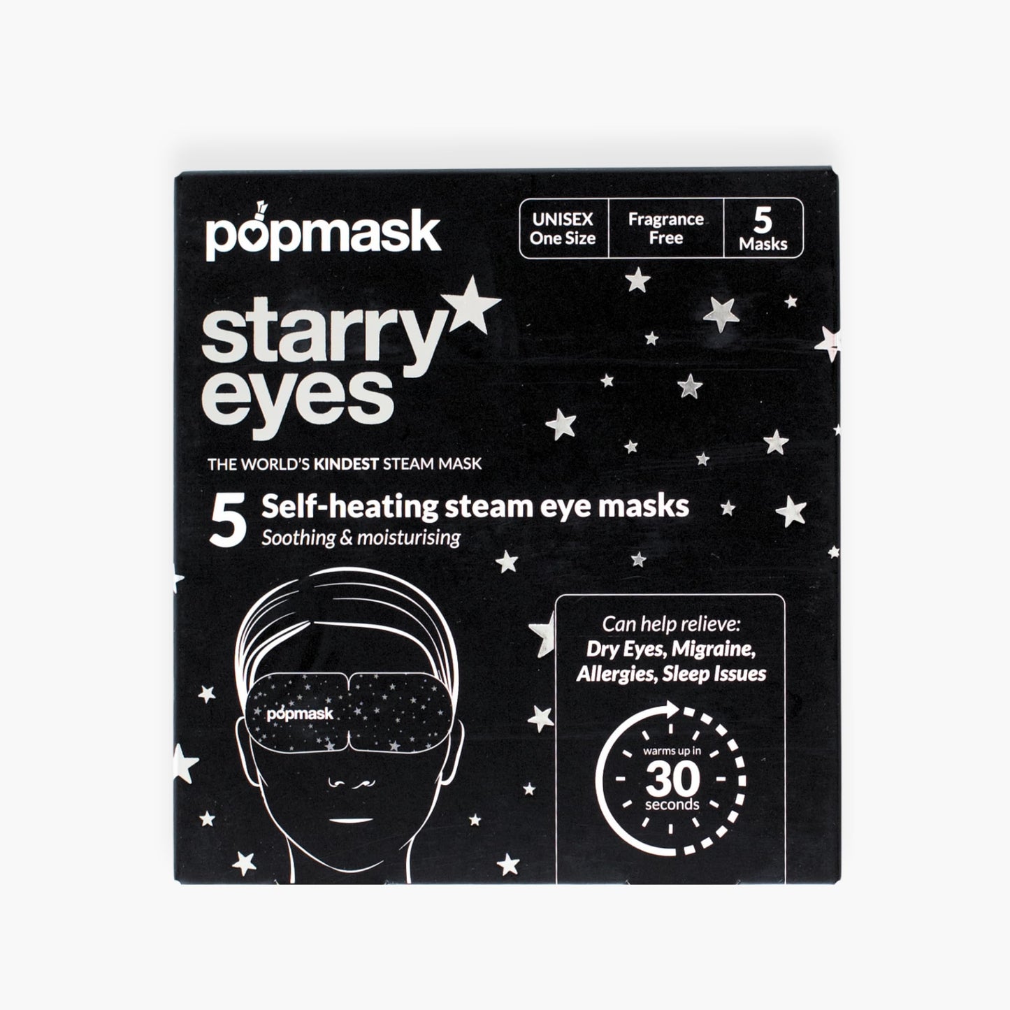 Popmask Starry Eyes Self Heating Steam Eye Masks 5 Pack