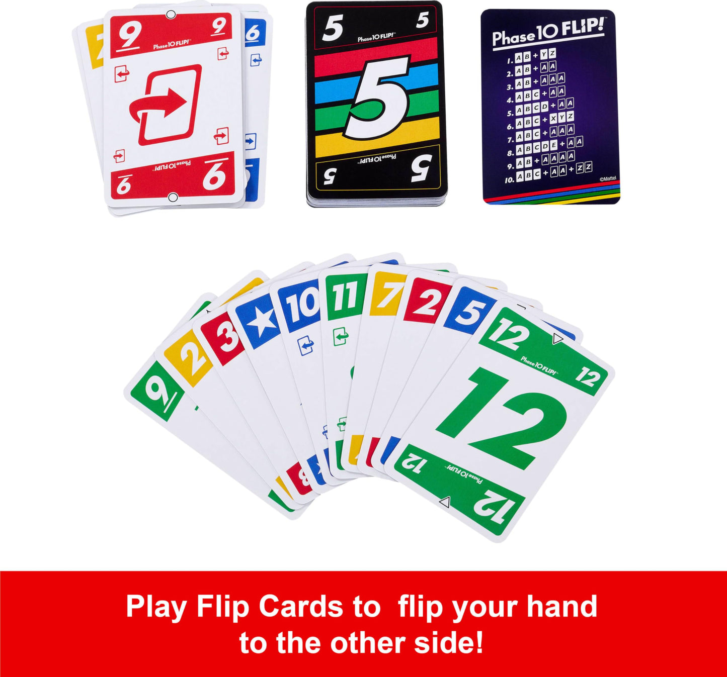 Mattel Games Phase 10 Flip Card Game