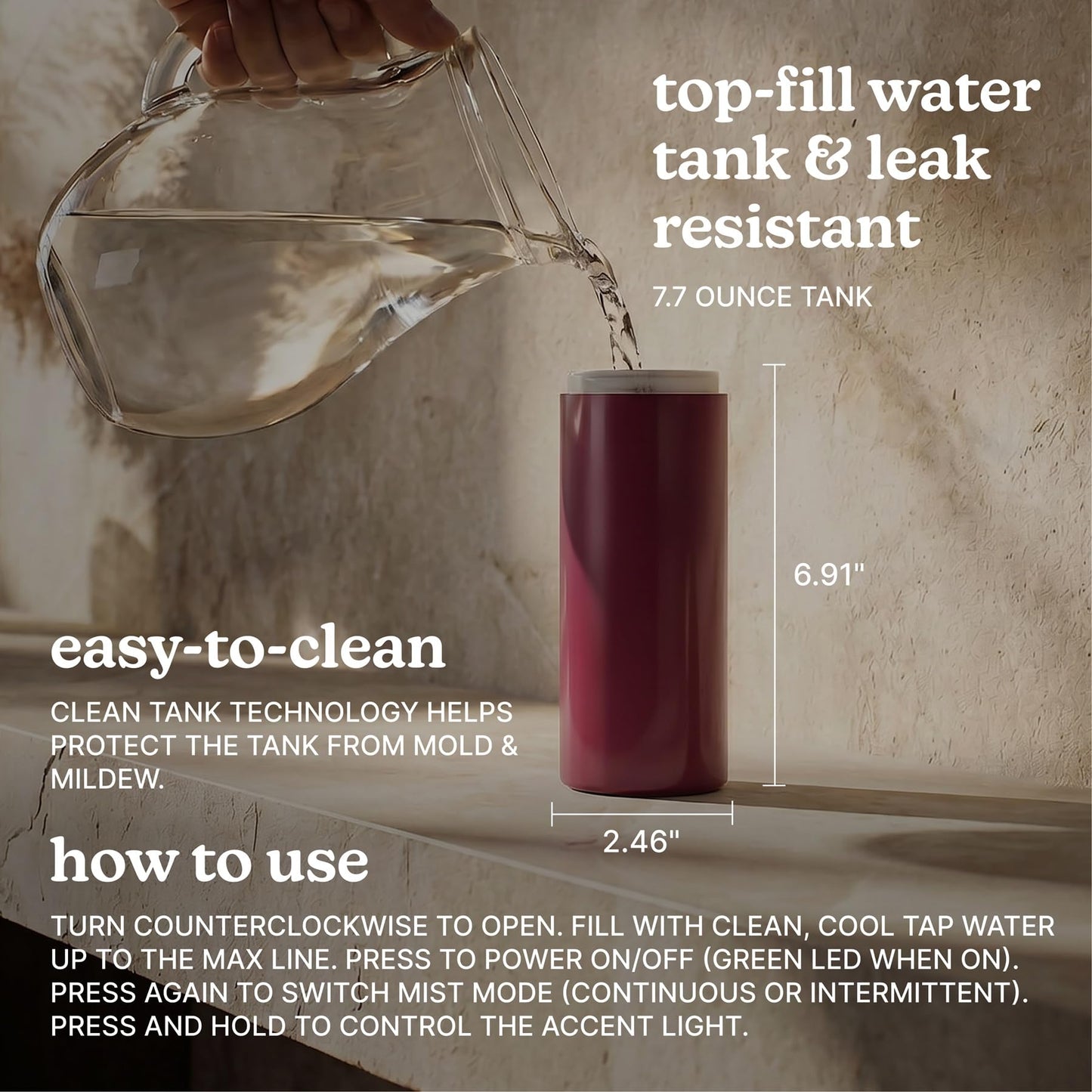 Homedics Portable Ultrasonic Humidifier