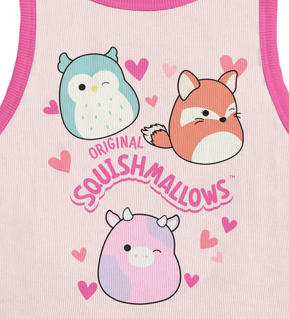 Girl's XL (14/16) Squishmallows Pink Cropped Tank with Binding