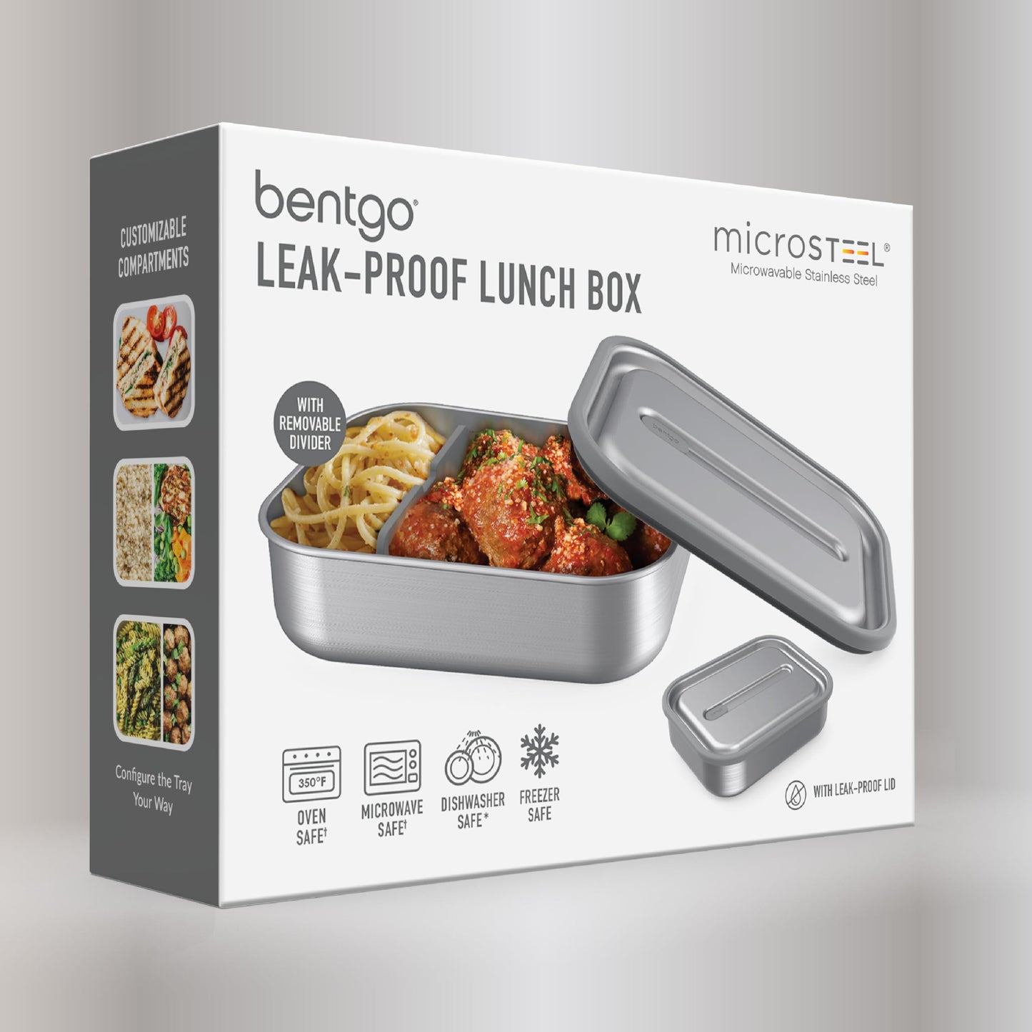 Bentgo MicroSteel Leak-Proof Lunch Box 5-Cup
