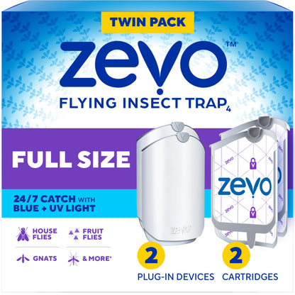 Zevo Flying Insect Traps, 2 Traps & 2 Cartridges