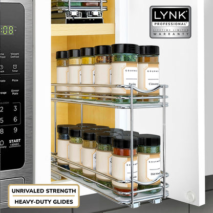 Slide Out Spice Rack Pull Out Cabinet Organizer 4-1/4 in.