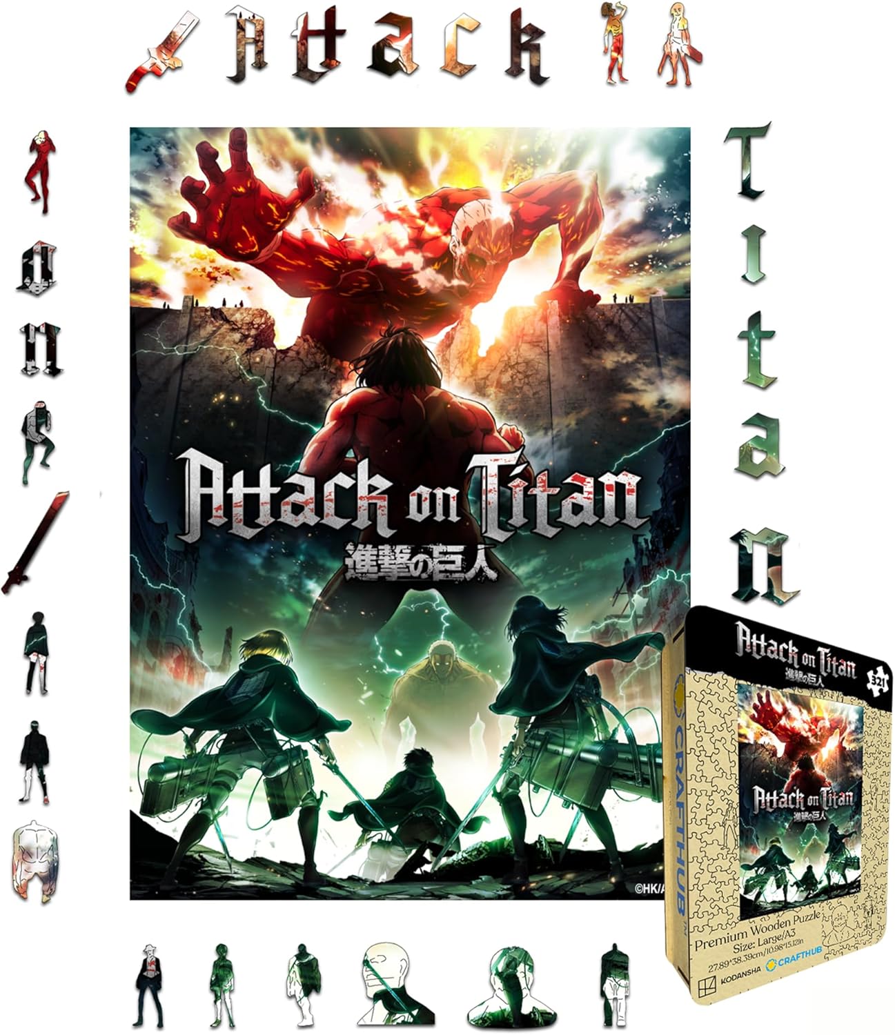 Crafthub Attack on Titan Wooden Puzzle