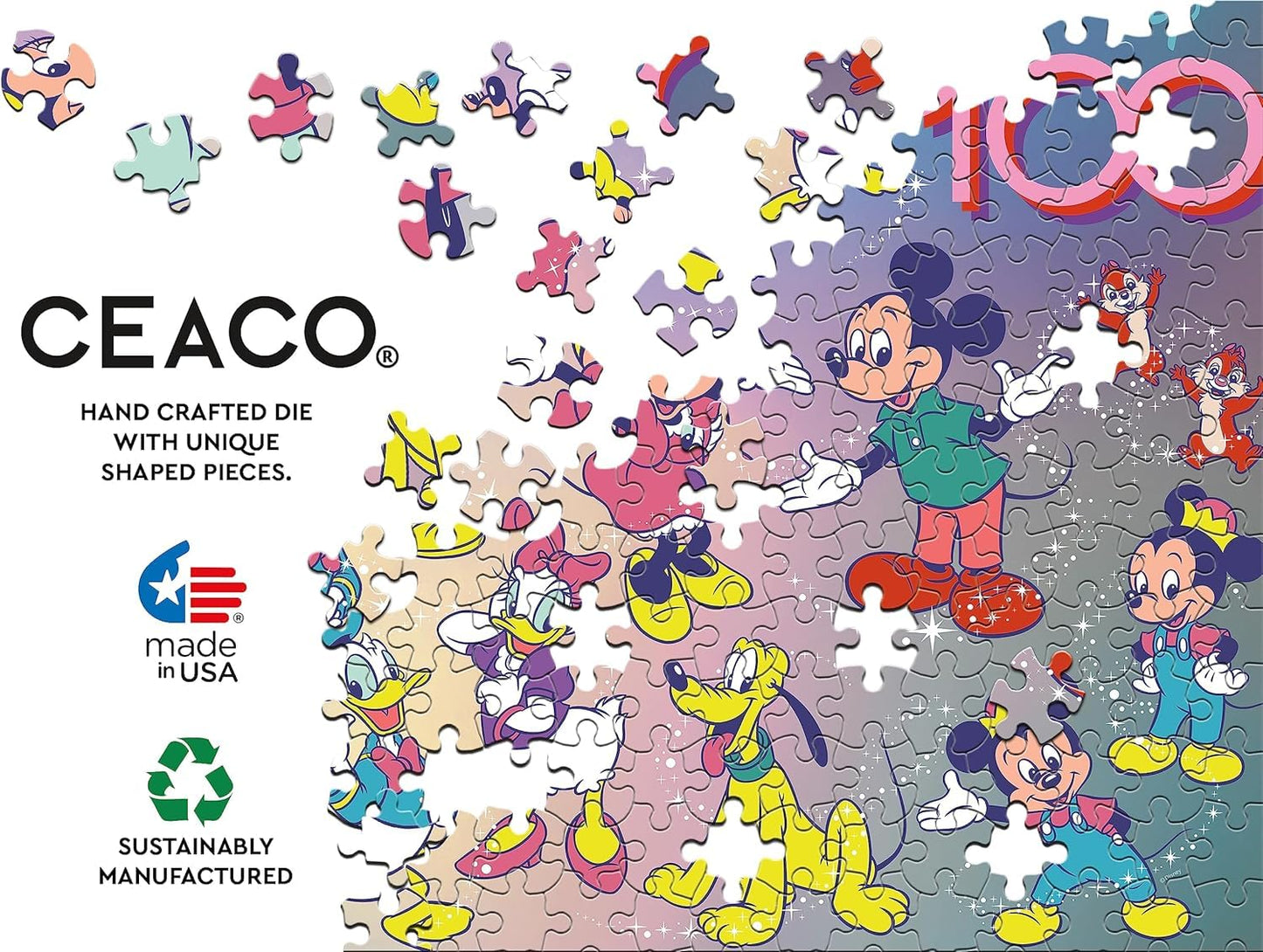 Ceaco - Disney's 100th Anniversary - One Hundred Years of Wonder - 200 Piece Jigsaw Puzzle