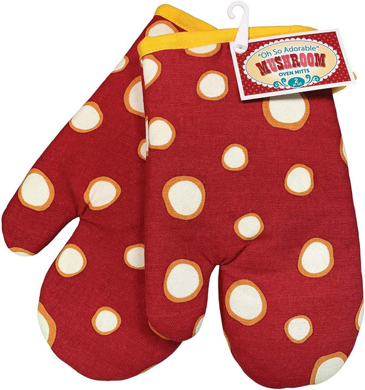 Streamline Imagined Mushroom Mitts (Red Polkdot)