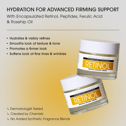 Advanced Clinicals Retinol Face Moisturizer 2.5 oz