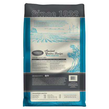 Muenster Ancient Grains Ocean Fish Dog Food 22lb (Best By 09/10/2026)