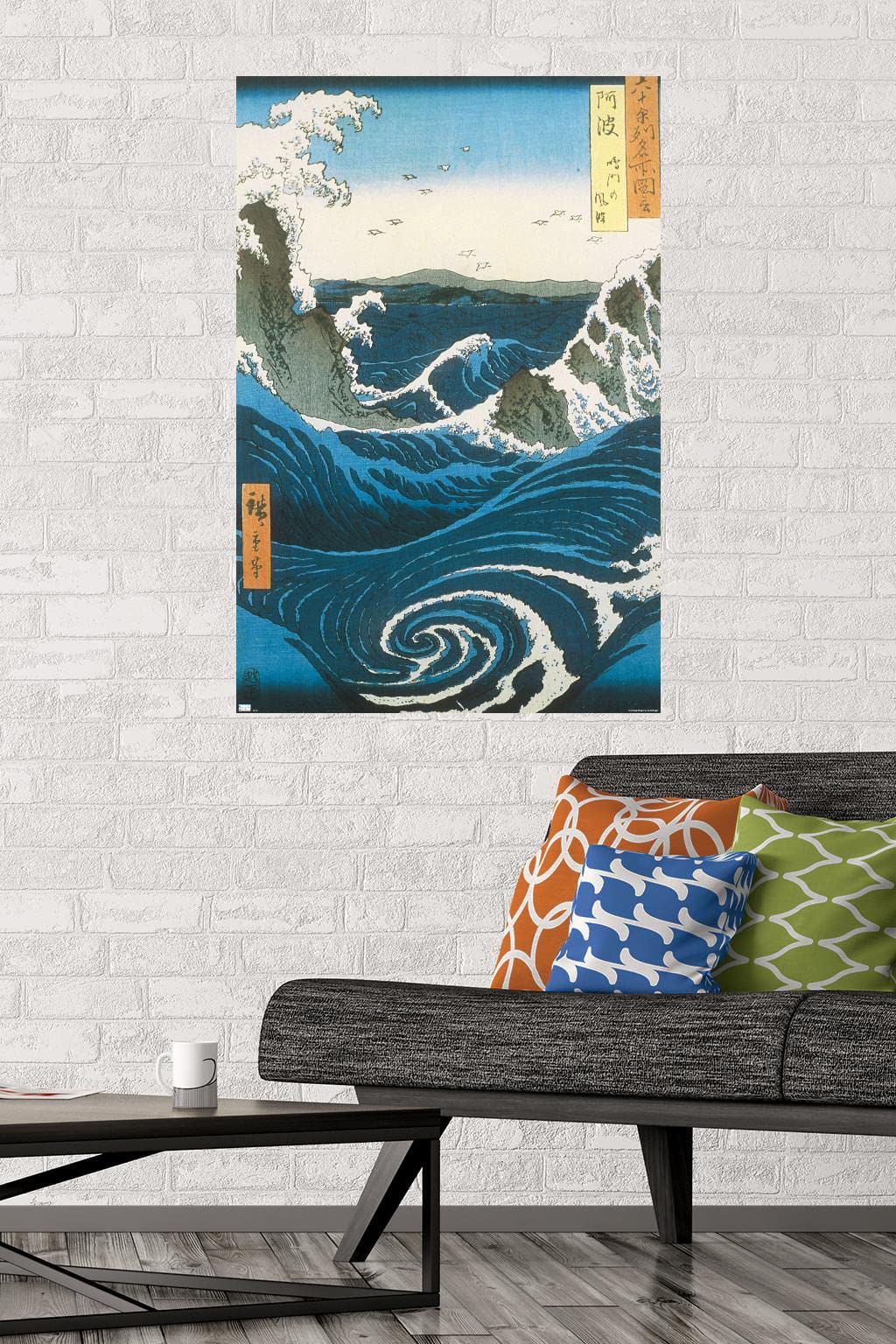Utagawa Hiroshige Naruto Whirlpool Wall Poster 34 x 22.4 In