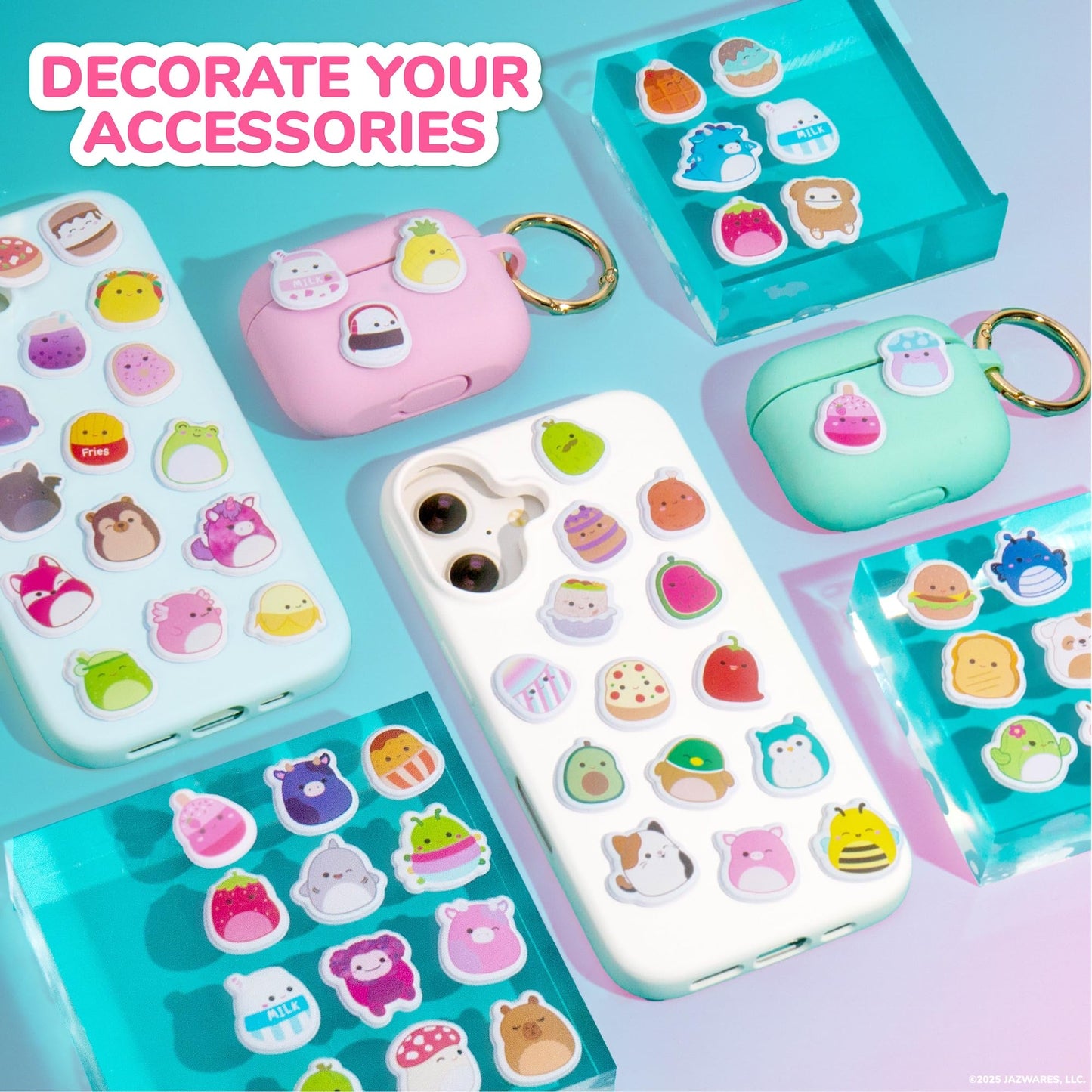 Horizon Group USA Puffy Sticker Playset for Kids, Squishy Squishmallows