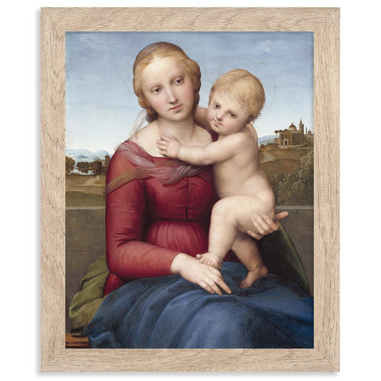 Raphael The Small Cowper Madonna Canvas Print  (8"x10" FRAME)