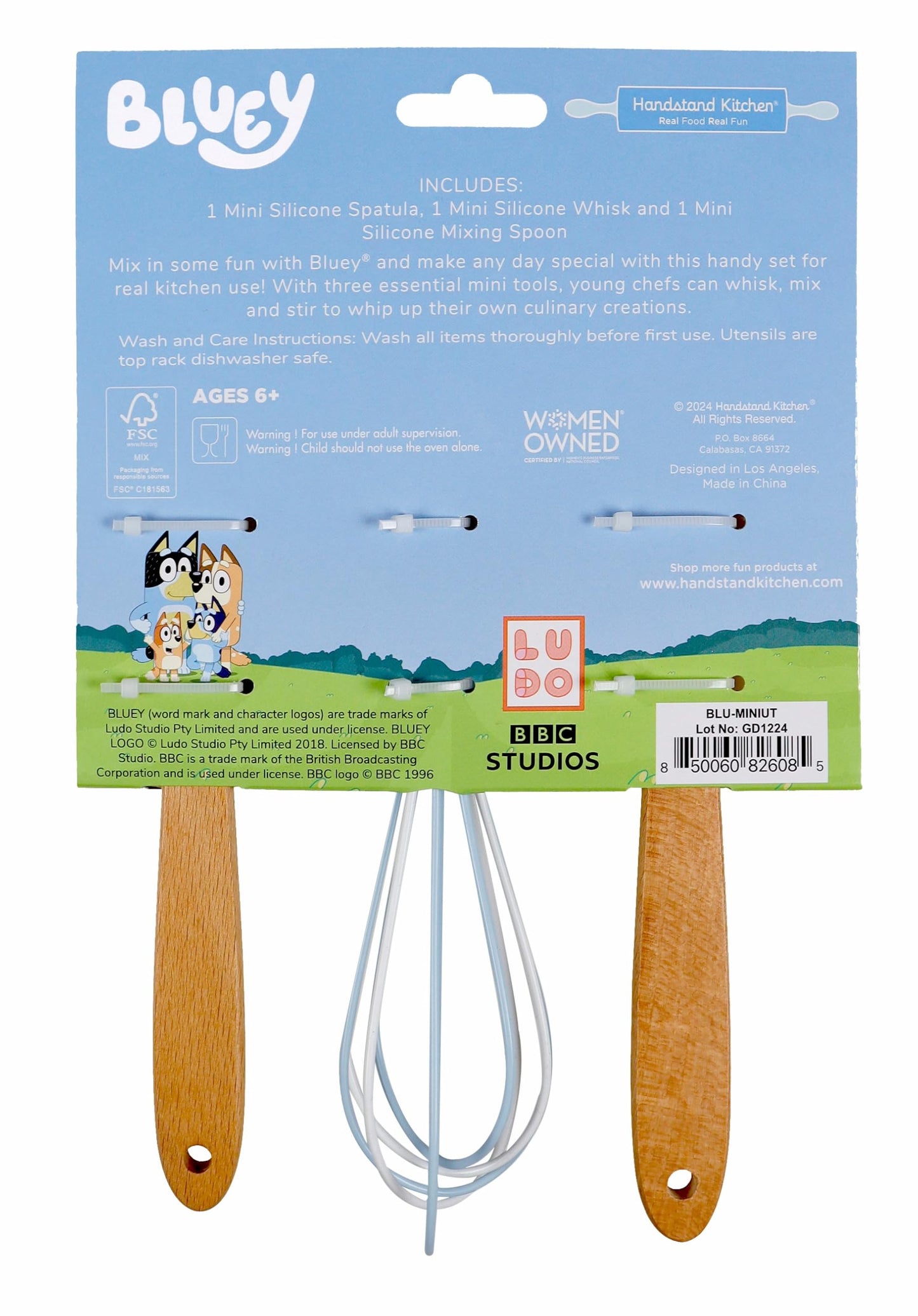 Handstand Kitchen Bluey Silicone Baking Utensil Set