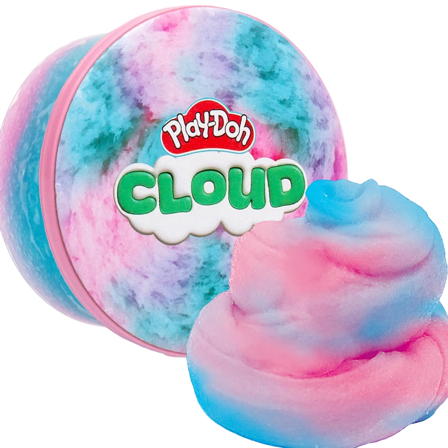Play-Doh Scented Cloud Slime for Kids, Pink & Blue Cotton Candy Scent