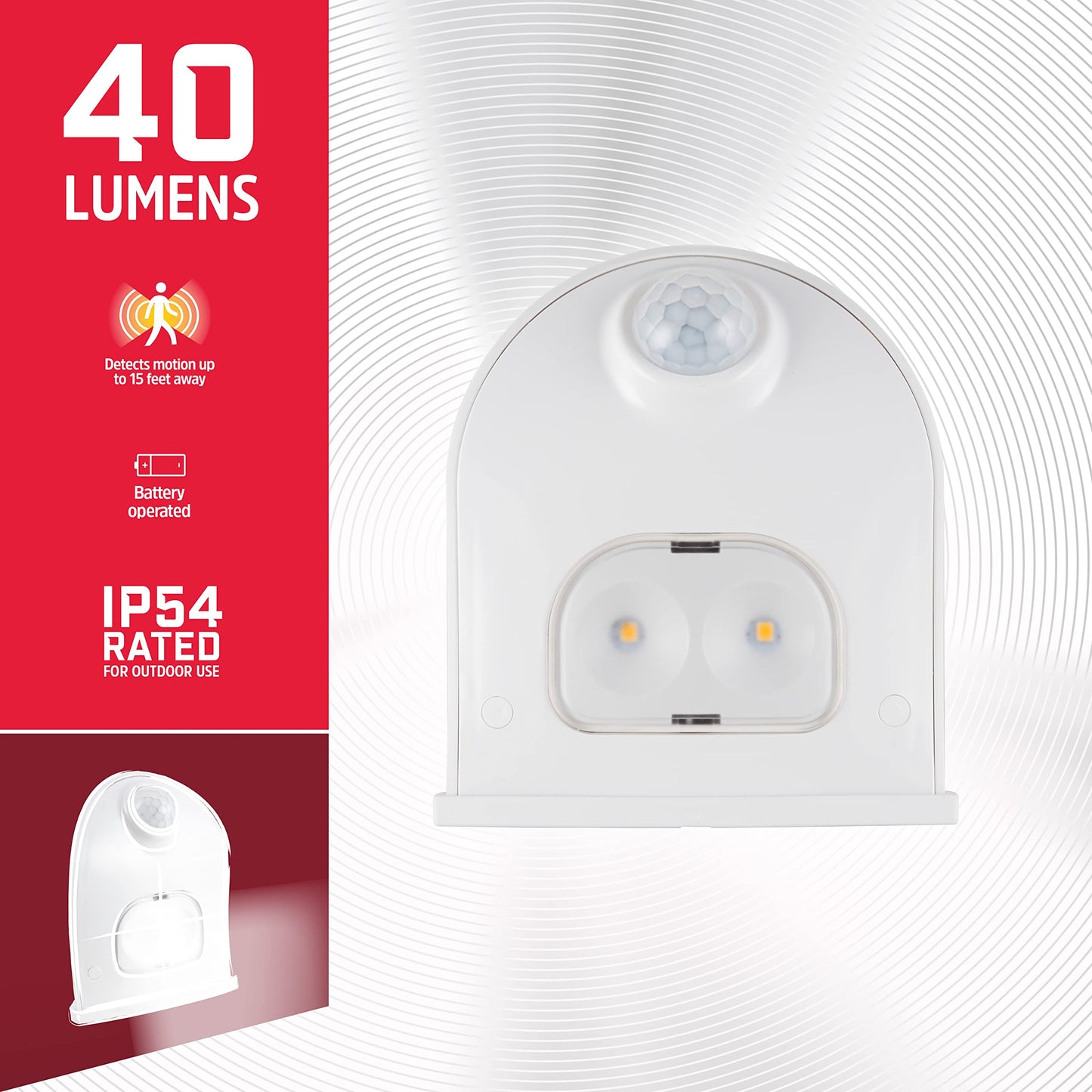Energizer Motion-Activated LED Security Light 40 Lumens