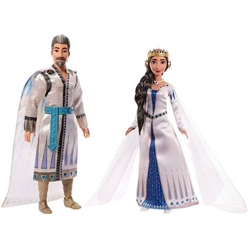 Disney Wish 2-Doll Set King Magnifico & Queen Amaya Posable Fashion Dolls **SLIGHTLY DAMAGED BOX**
