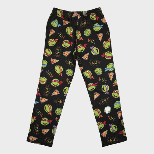 Men's Teenage Mutant Ninja Turtles Knit Pajama Pants - Black **SIZE S**