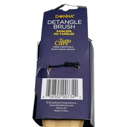 Donna Wood Detangle Brush Flexible Bristles Texture Care