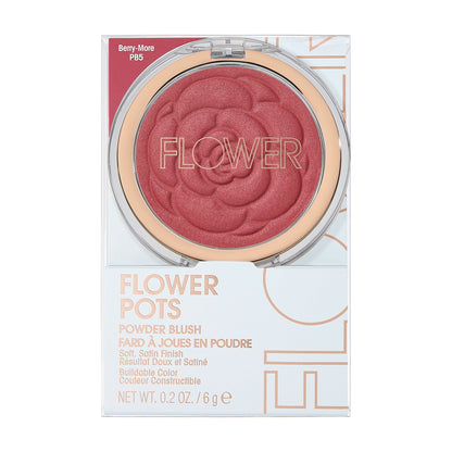 FLOWER Beauty Flower Pots Powder Blush, Berry-More