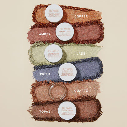 FLOWER Beauty Chrome Crush Pressed Pigments, Topaz