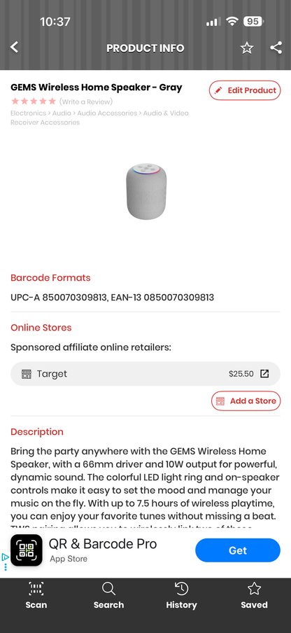 CASE OF 6 Home Speakers