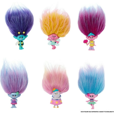 DreamWorks Trolls Band Together Rainbow Pom Poms Keychains with Surprise Mini Doll, Rainbow Series 2