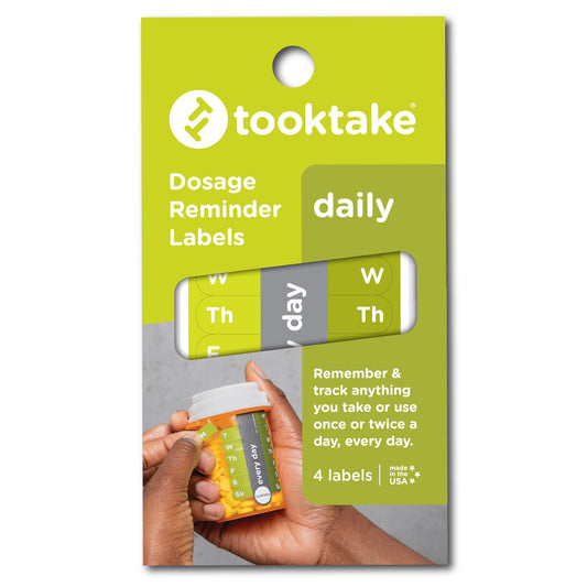 Tooktake Daily Vitamin and Medication Reminder Labels, 4 ct