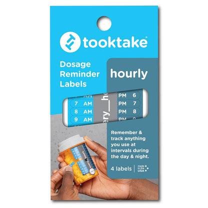 Tooktake Hourly Vitamins and Medication Reminder Labels, 4 ct
