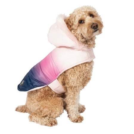 Pet Size: Medium - Justice Reversible Puffer Jacket - Ombre