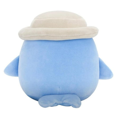 Squishmallows Original 16 inch Samir Blue Whale Plush with Bucket Hat