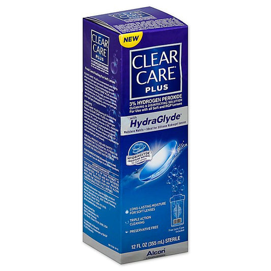 Clear Care Plus 12 oz. Contact Cleaning & Disinfecting Solution with HydraGlyde *Exp 2/28/26** **Damaged Box**