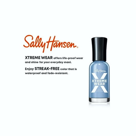 Sally Hansen Hard As Nails Xtreme Wear Nail Color, Silver Storm, 0.4 oz
