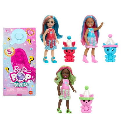Barbie Chelsea Pop Reveal Shakes Series Doll with Scent & Color Change *Styles May Vary*