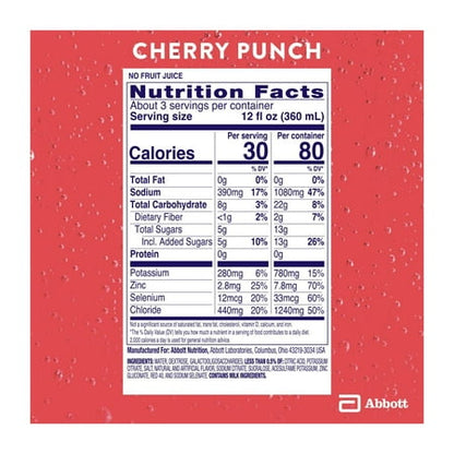 Pedialyte AdvancedCare Electrolyte Drink, Cherry Punch, 1 Liter *Exp 02/01/2026*