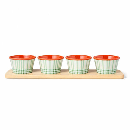 4pk Summer Plaid Melamine Mini Bowl Serving Set - Hearth & Hand™ with Magnolia