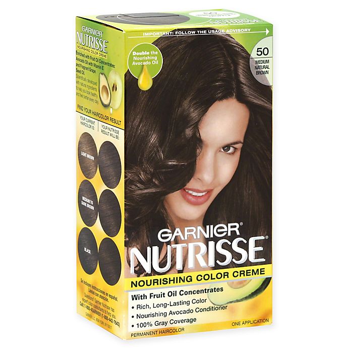 Garnier  Nutrisse  Nourishing Hair Color Creme 50 Medium Natural Brown *Damaged Box*