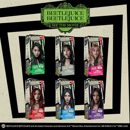 Splat 1-Wash Temporary Hair Dye - Beetlejuice Beetlejuice - Bolder Blue *Damaged Packaging*