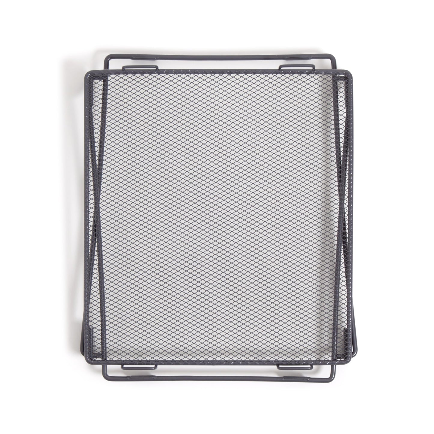 U Brands Mesh Locker Organizer Shelf, 11" x 10" x 12", Dusty Black, Back to School Essentials, Stackable, Fits Standard Size School Lockers