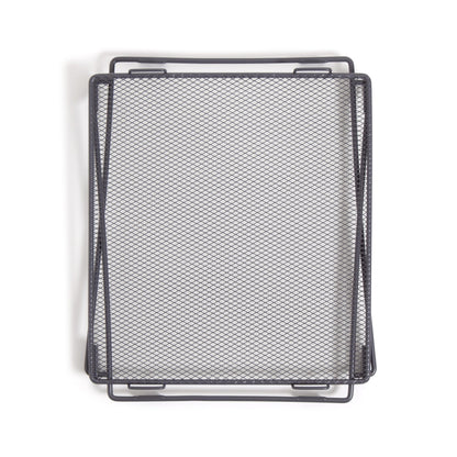 U Brands Mesh Locker Organizer Shelf, 11" x 10" x 12", Dusty Black, Back to School Essentials, Stackable, Fits Standard Size School Lockers