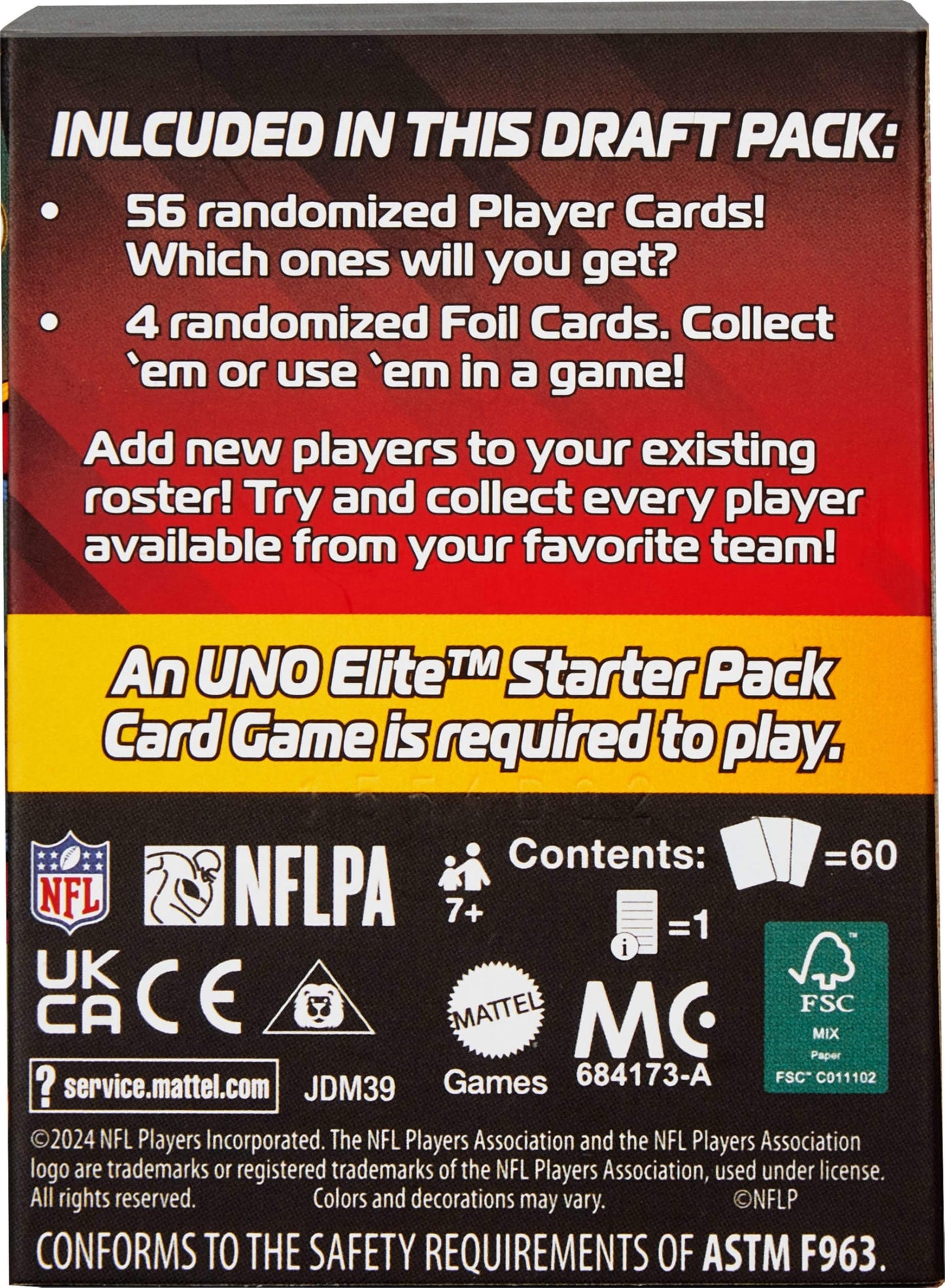 UNO Elite NFL Draft Pack Cards