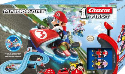 Carrera First Mario Kart - Slot Car Race Track with Spinners