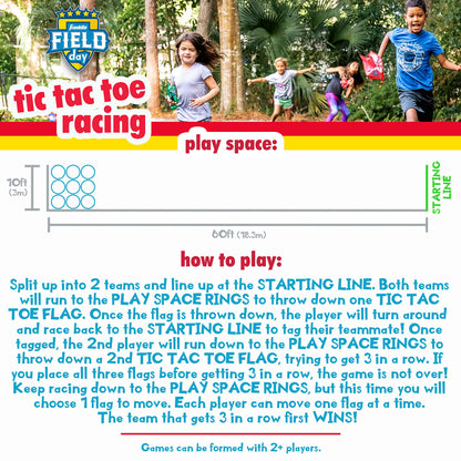Franklin Field Day Deluxe Tic Tac Toe Racing for Kids and Adults