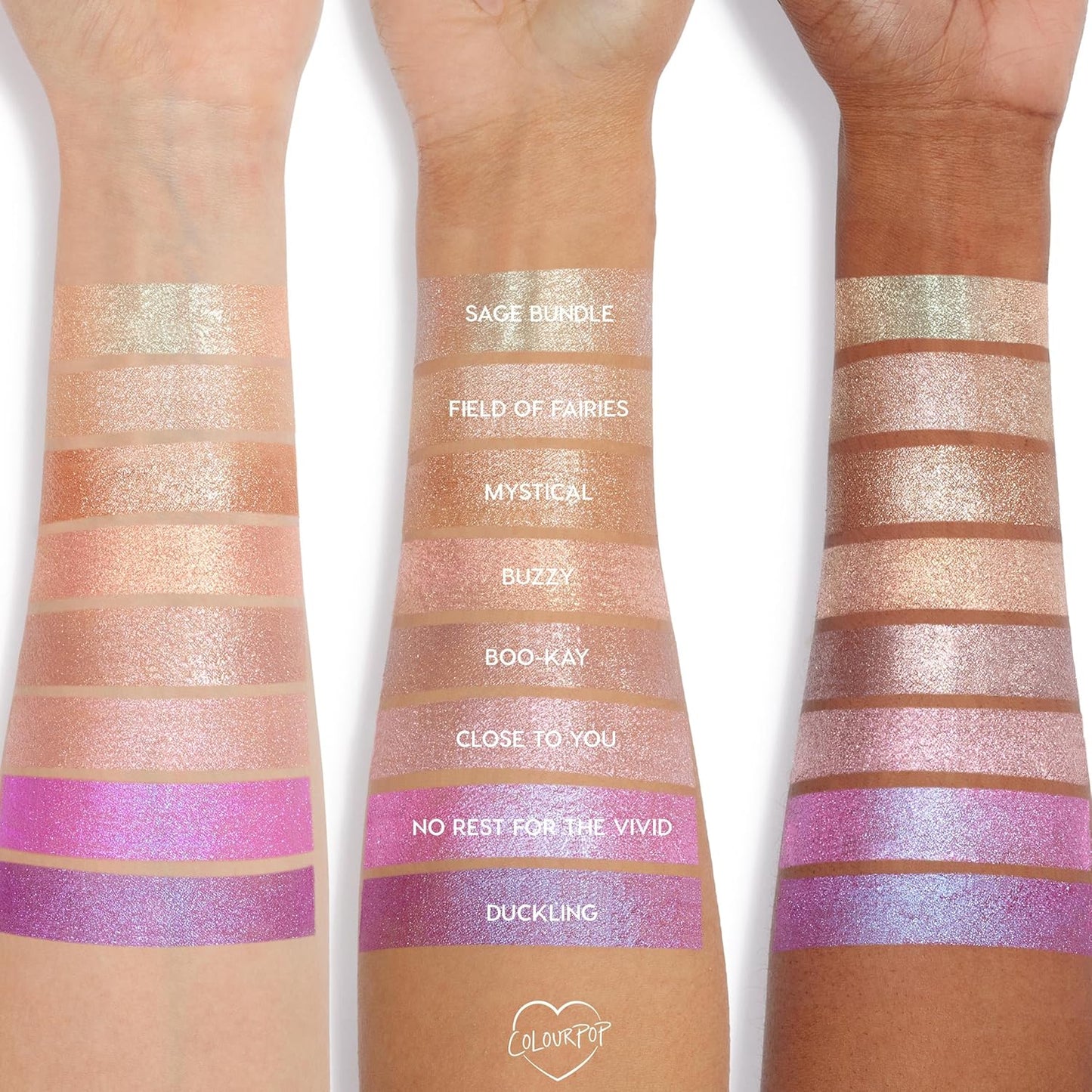 ColourPop Jelly Much Gel Eyeshadow - Glitter Eyeshadow with a Water-Based Gel Formula - Provides Intense Color Payoff with Minimized Creasing & Fading - Sage Bundle (0.23 oz)