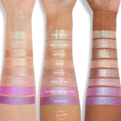 ColourPop Jelly Much Gel Eyeshadow - Glitter Eyeshadow with a Water-Based Gel Formula - Provides Intense Color Payoff with Minimized Creasing & Fading - Sage Bundle (0.23 oz)