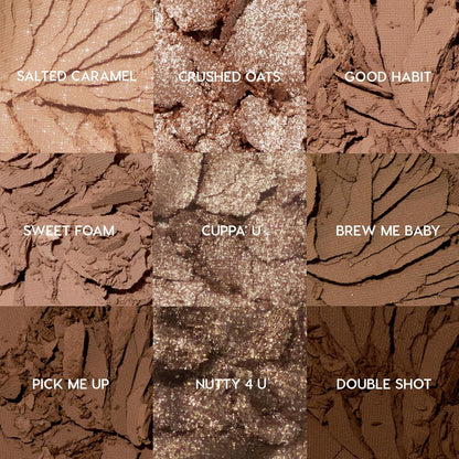 ColourPop Deja Brew Eyeshadow Palette - Cool-Toned Nude Eye Makeup Palette with Matte, Metallic and Matte Sparkle Finishes - High-Pigment Eye Makeup with a Long-Wearing Formula (0.3 oz)
