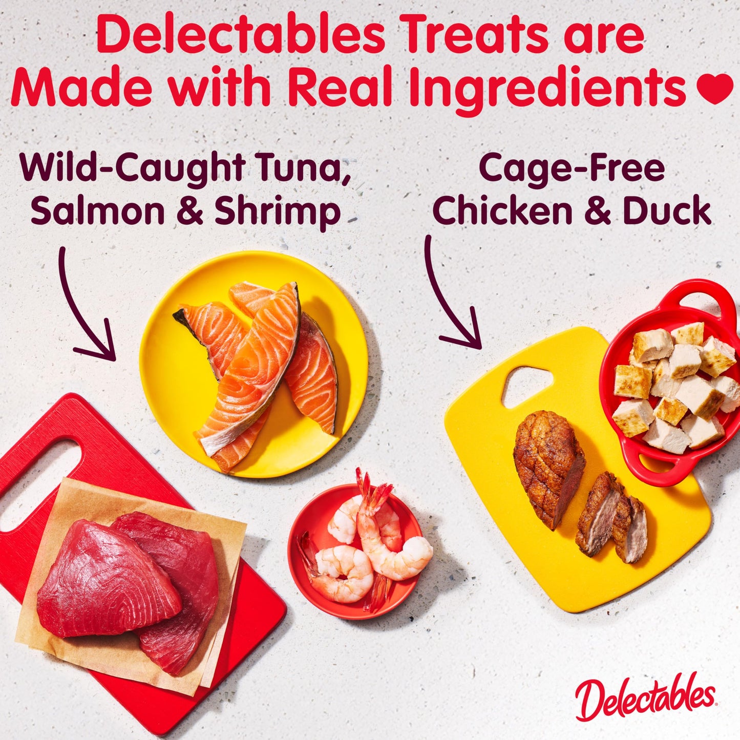 Delectables Lickable Wet Cat Treat with Real Tuna & Salmon 1.4oz Pouch, 12ct (BB JUN 12 2026)