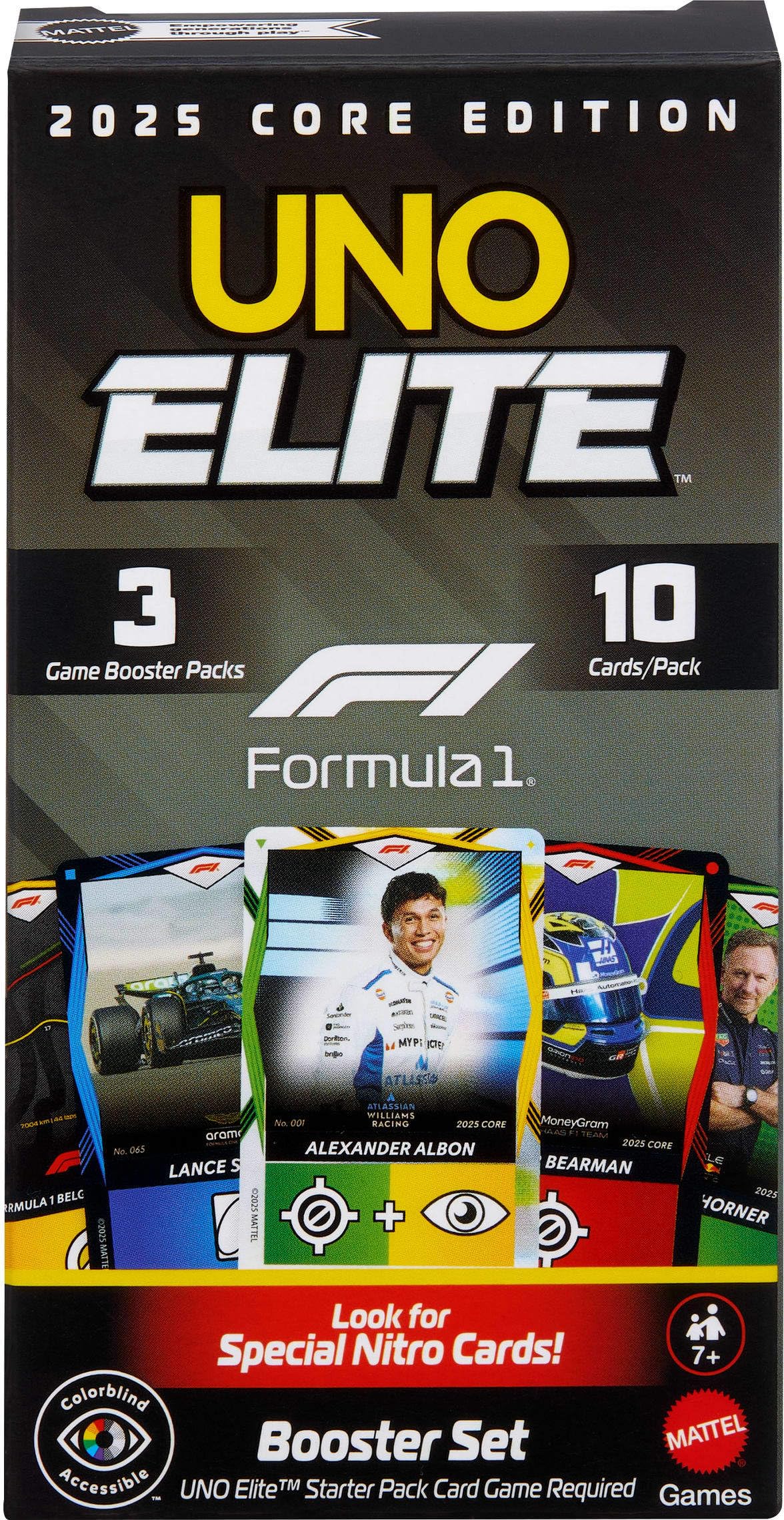 UNO Elite F1 Card Game Booster Set 7+