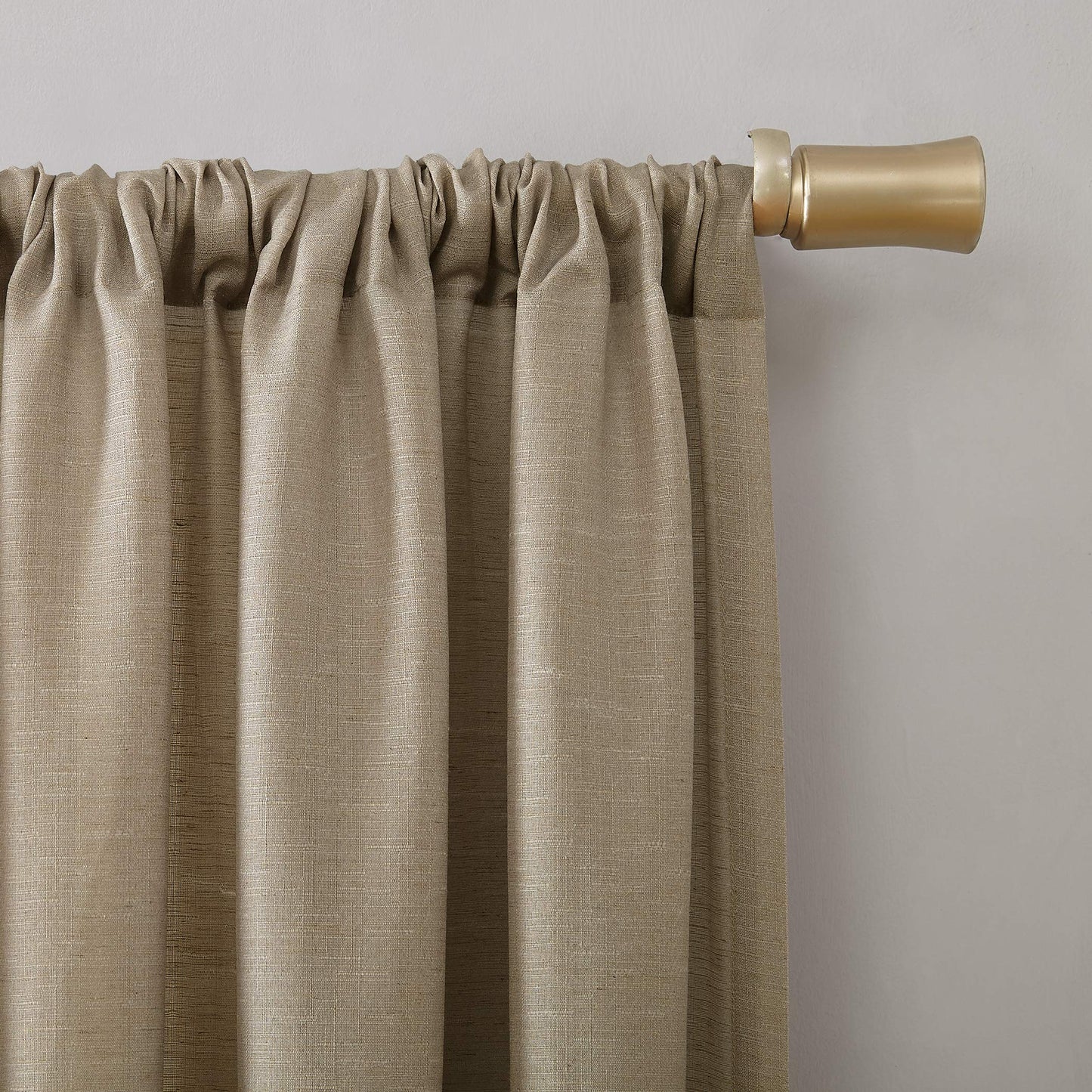 Semi-Sheer Rod Pocket Curtain Panel 54 X95 Taupe 1-Piece